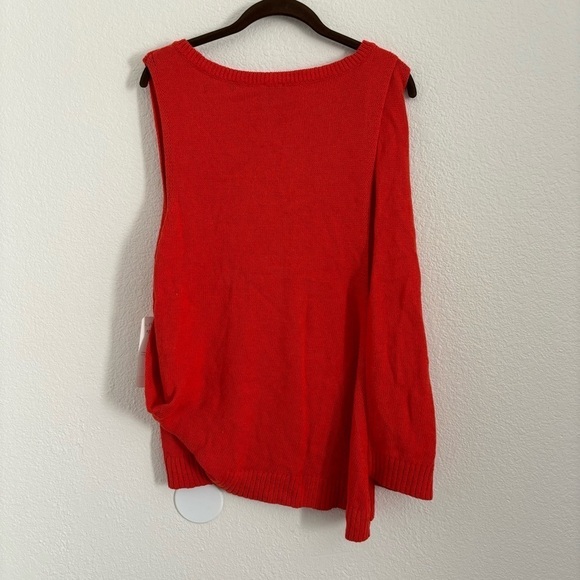 NWT CAbi Women's Size Medium Orange Sleeveless Siren Vest - Picture 5 of 5